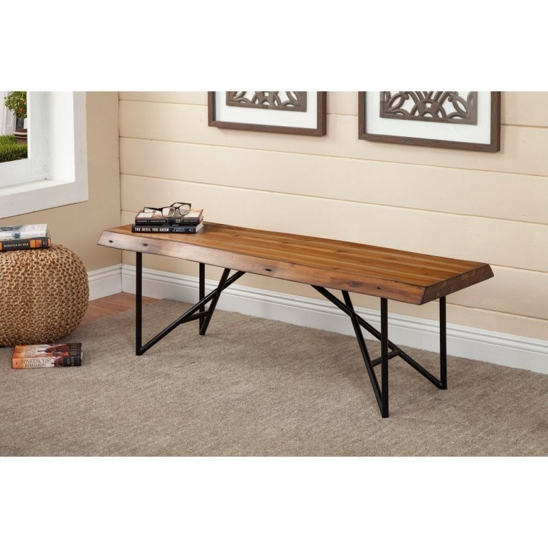 Live Edge Bench, Light Walnut - FCHF CITY