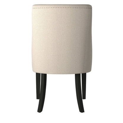 Live Edge Parson Chairs, Cream/Black - FCHF CITY