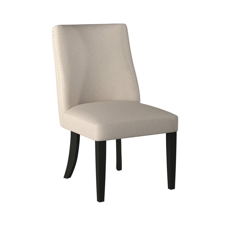 Live Edge Parson Chairs, Cream/Black - FCHF CITY