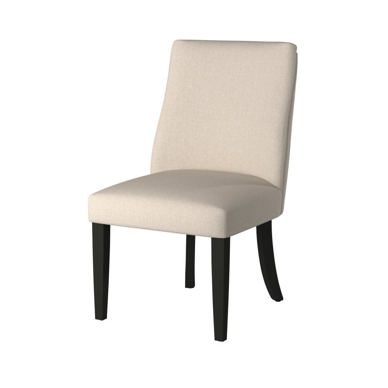 Live Edge Parson Chairs, Cream/Black - FCHF CITY