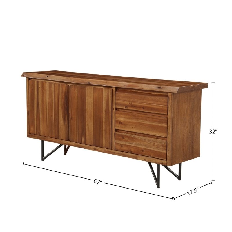 Live Edge Server, Light Walnut - FCHF CITY