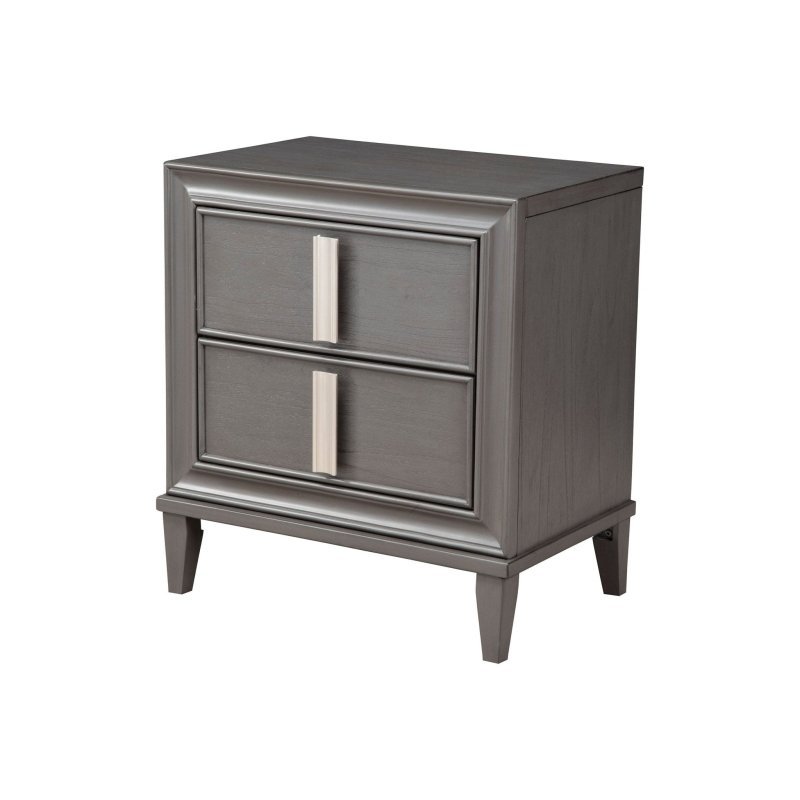 Lorraine Nightstand, Dark Grey - FCHF CITY