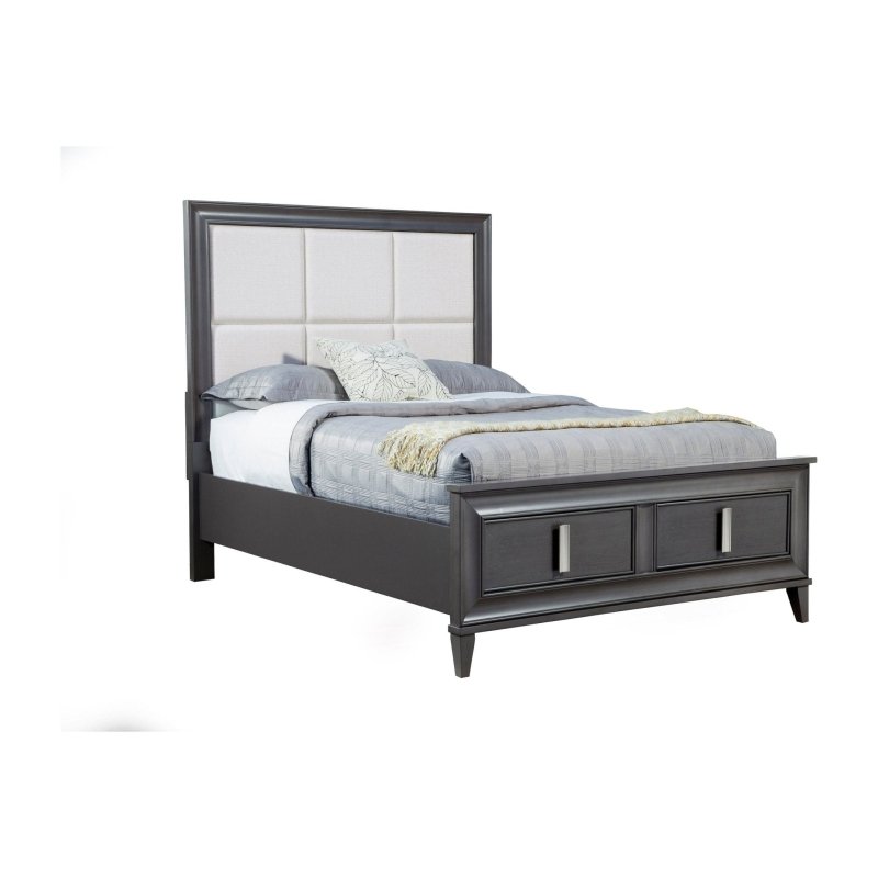 Lorraine Storage Bed, Dark Grey - FCHF CITY