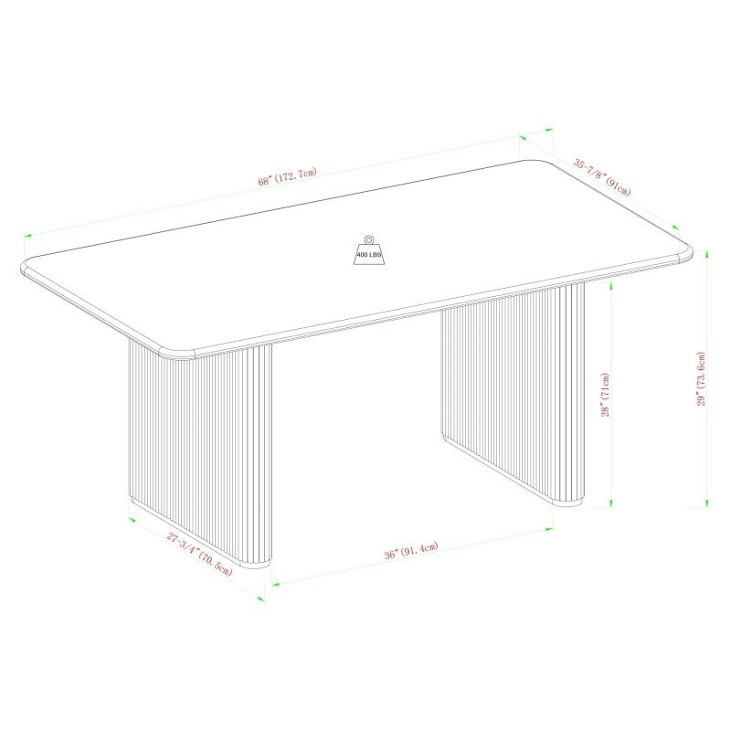 Lucienne Scandinavian Dining Table - FCHF CITY