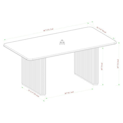 Lucienne Scandinavian Dining Table - FCHF CITY