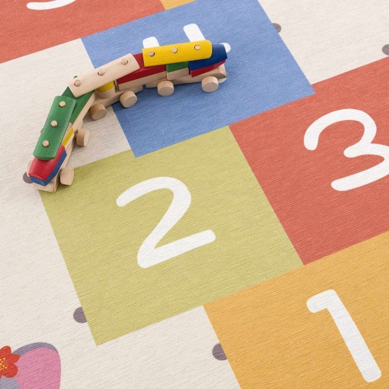 Lundy Washable Kids Hopscotch Colorful Rug - FCHF CITY