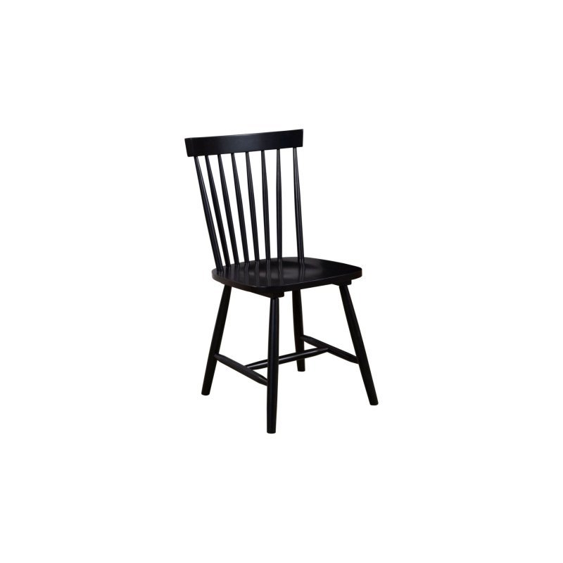 Lyra Set of 2 Windsor Chairs, Black - FCHF CITY