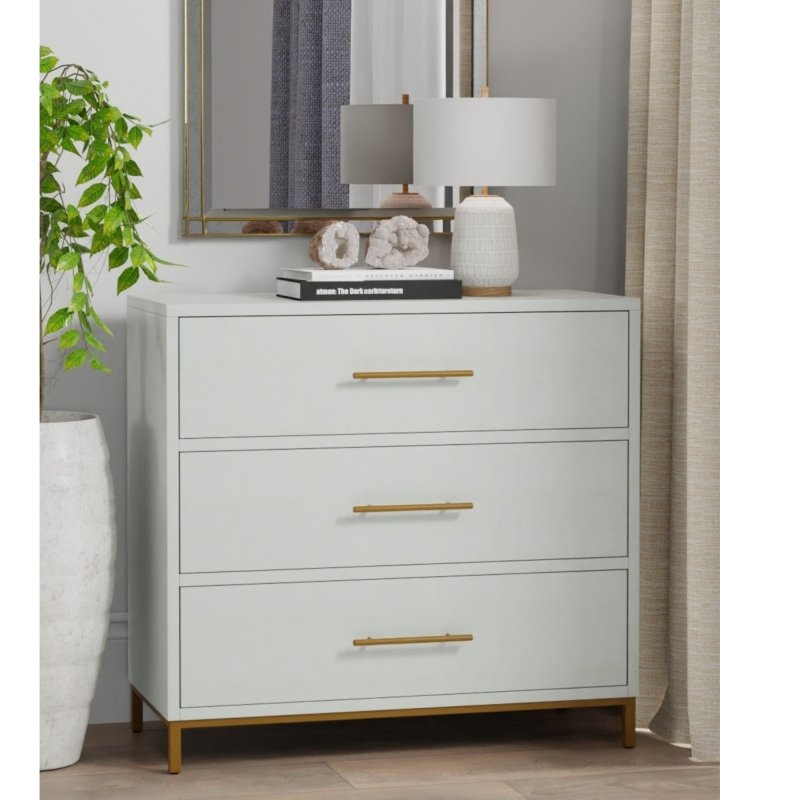 Madelyn Three Drawer Small Chest, White - FCHF CITY