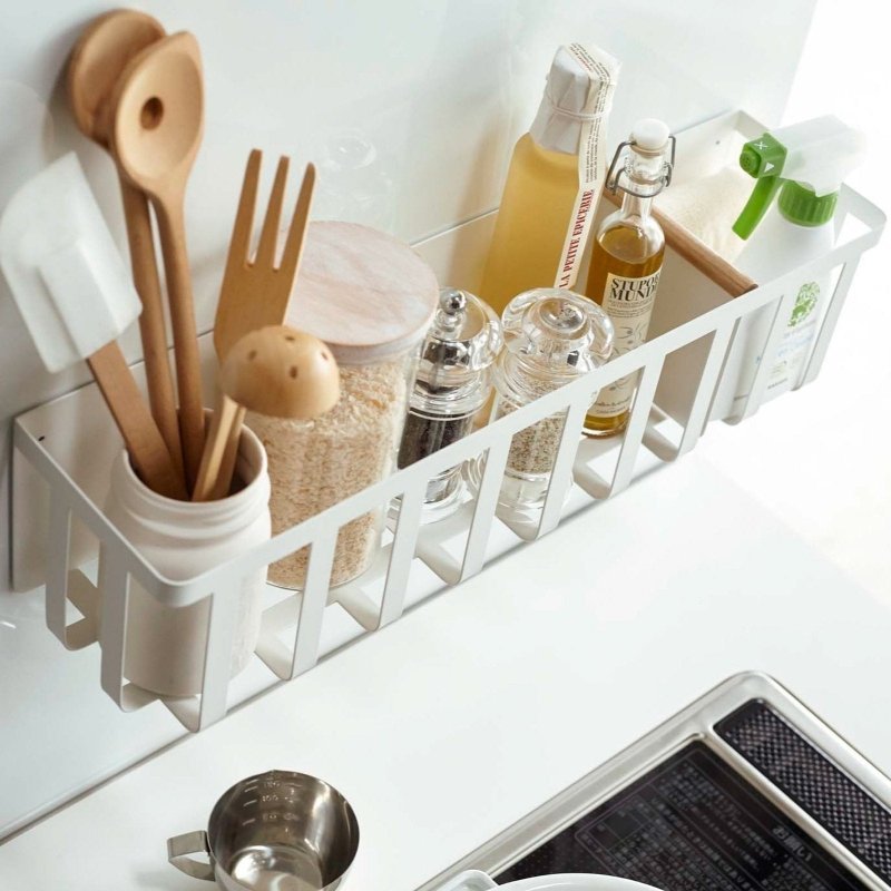 Magnetic Storage Basket - Steel + Wood - FCHF CITY