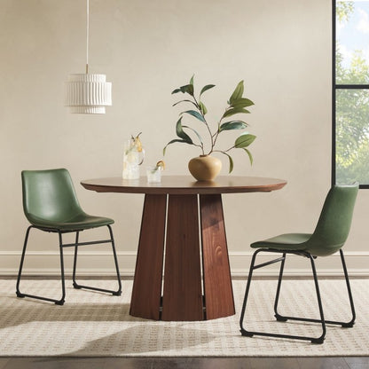 Melrose Wood Pedestal Dining Table - FCHF CITY