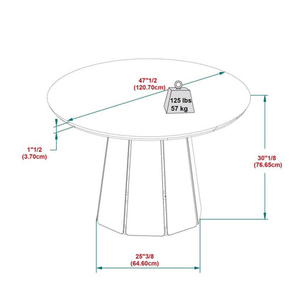 Melrose Wood Pedestal Dining Table - FCHF CITY