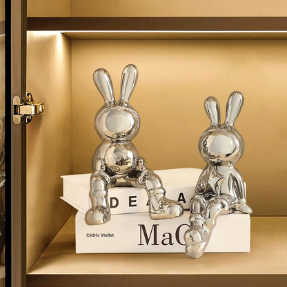Metallic Rabbit Book Decor - FCHF CITY