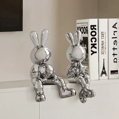 Metallic Rabbit Book Decor - FCHF CITY