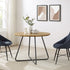 Midpines Modern Veneer and Metal Round Dining Table - FCHF CITY
