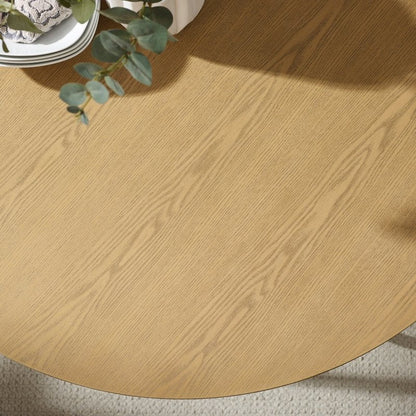 Midpines Modern Veneer and Metal Round Dining Table - FCHF CITY