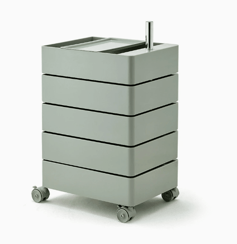Minimalist Rotatable 5-Tier Rolling Storage Cabinet with Lockable Casters - FCHF CITY