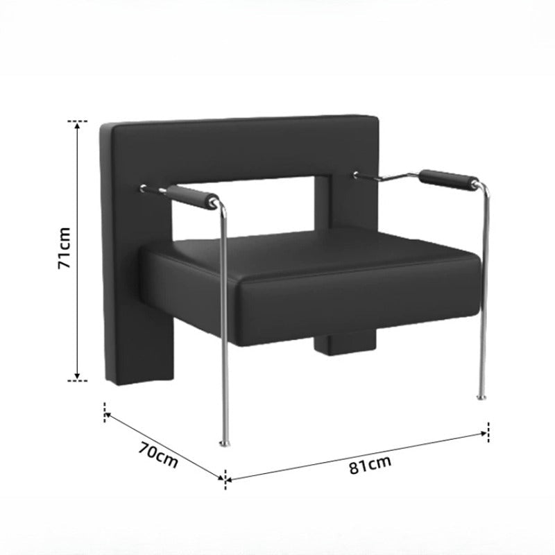 Modern Geometric Accent Armchair, Stainless Steel Frame - FCHF CITY