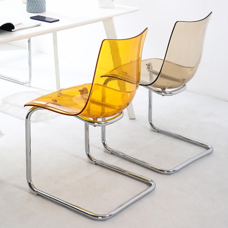 Modern Transparent Side Chair, Acrylic Dining Chair For Home &amp; Office - FCHF CITY