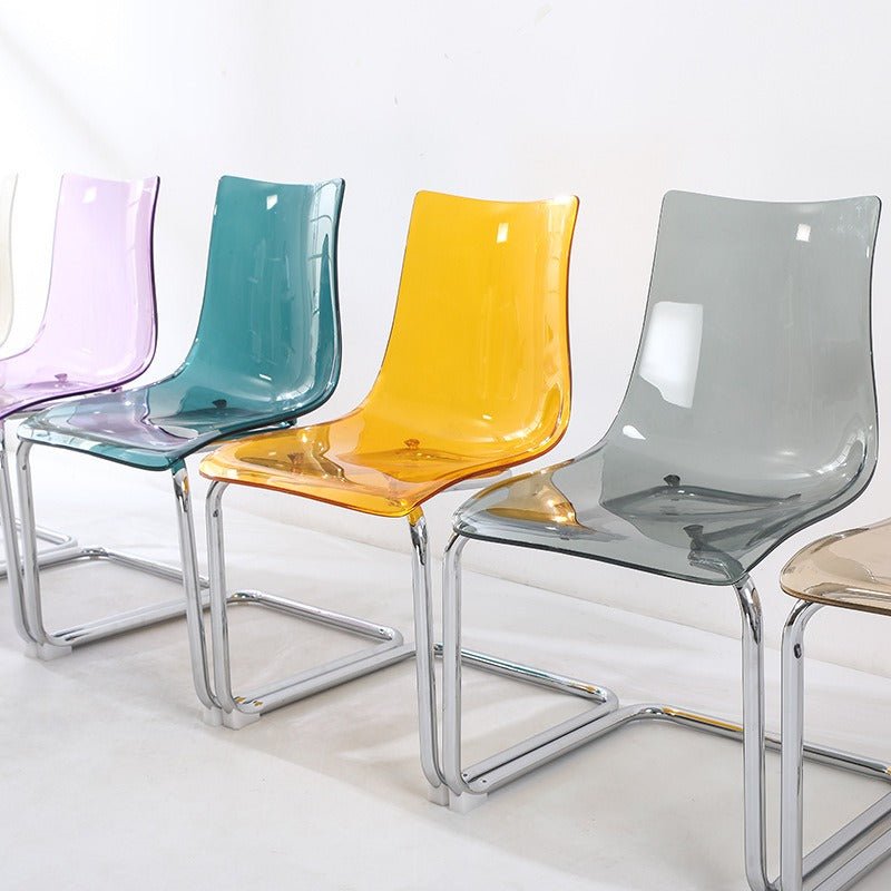 Modern Transparent Side Chair, Acrylic Dining Chair For Home &amp; Office - FCHF CITY