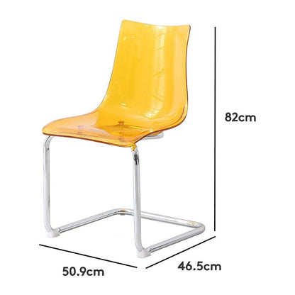 Modern Transparent Side Chair, Acrylic Dining Chair For Home &amp; Office - FCHF CITY