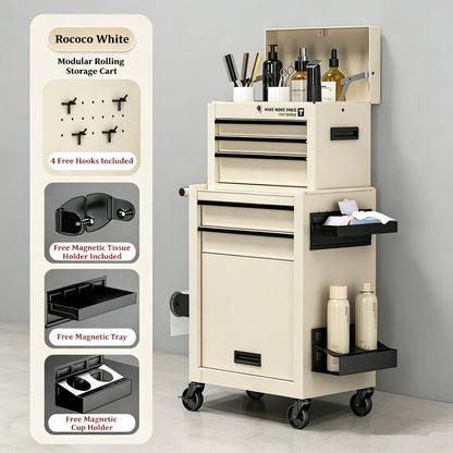 Modular Rolling Storage Cart, Mix &amp; Match Multi-Tier Organizer - FCHF CITY