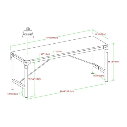 Morgan Iron Dining Bench - FCHF CITY