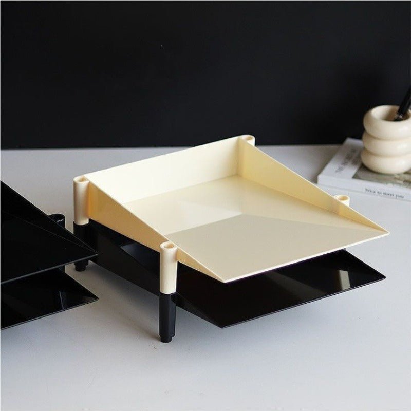 Multi‑Layer Slanted File Tray, Desktop Document Paper Storage Rack - FCHF CITY