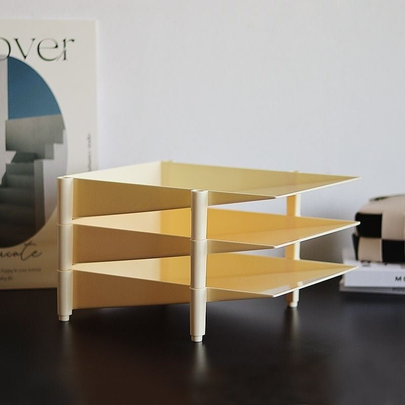 Multi‑Layer Slanted File Tray, Desktop Document Paper Storage Rack - FCHF CITY