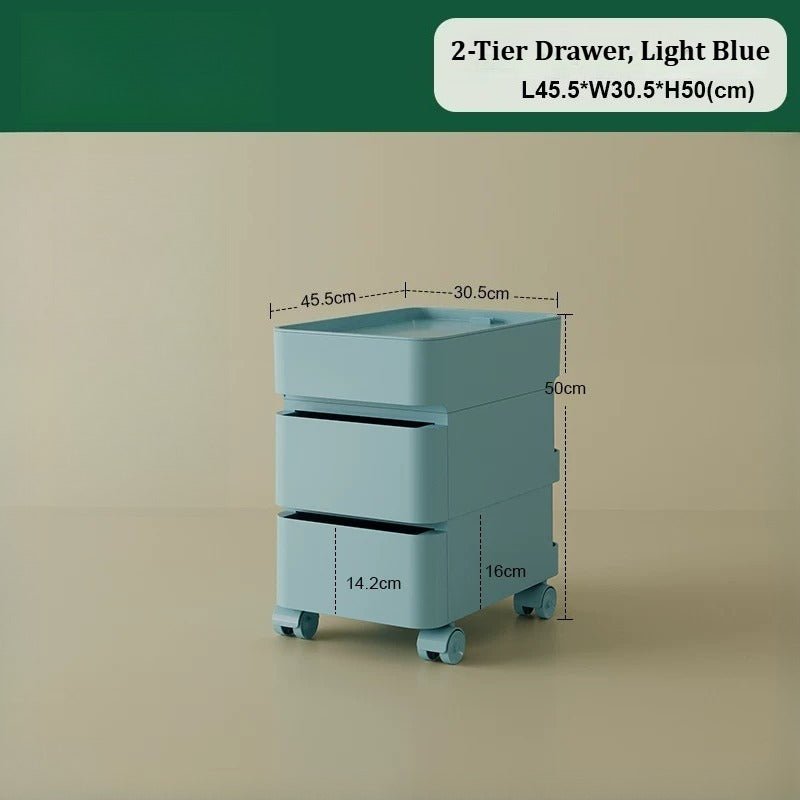 No Odor ABS Rolling Storage Chest with 4 Drawers - FCHF CITY