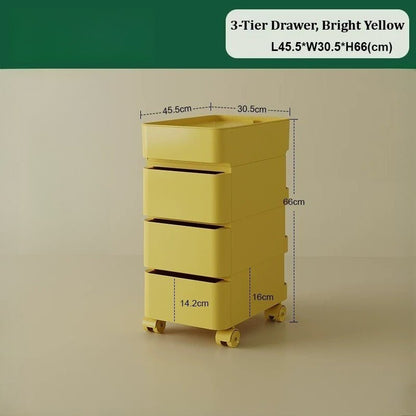 No Odor ABS Rolling Storage Chest with 4 Drawers - FCHF CITY