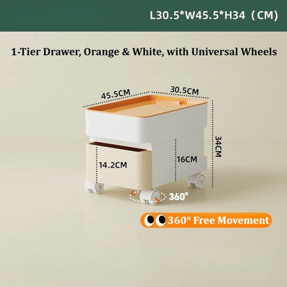 No Odor ABS Rolling Storage Chest with 4 Drawers - FCHF CITY