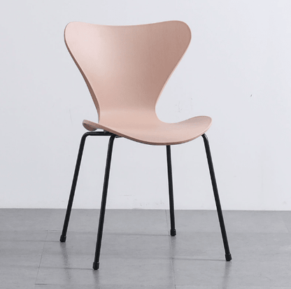 Nordic Modern Minimalist Plastic Dining Chair with Backrest, Casual Home Desk Stool - FCHF CITY