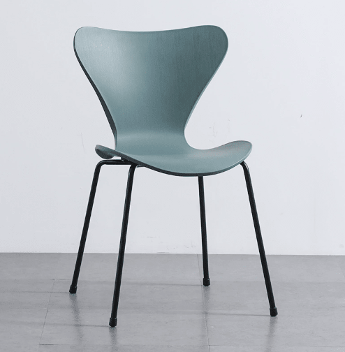 Nordic Modern Minimalist Plastic Dining Chair with Backrest, Casual Home Desk Stool - FCHF CITY
