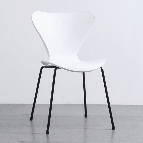 Nordic Modern Minimalist Plastic Dining Chair with Backrest, Casual Home Desk Stool - FCHF CITY