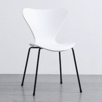 Nordic Modern Minimalist Plastic Dining Chair with Backrest, Casual Home Desk Stool - FCHF CITY