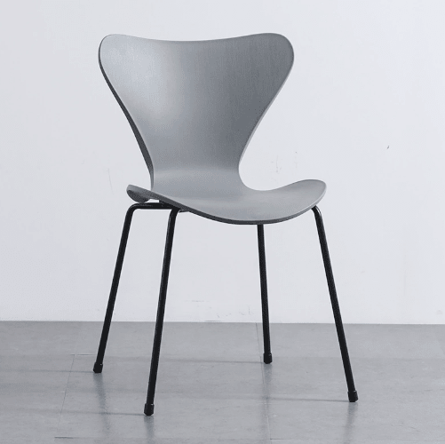 Nordic Modern Minimalist Plastic Dining Chair with Backrest, Casual Home Desk Stool - FCHF CITY