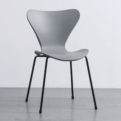 Nordic Modern Minimalist Plastic Dining Chair with Backrest, Casual Home Desk Stool - FCHF CITY