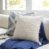 Odon Textured Ivory Tassel Square Pillow - FCHF CITY