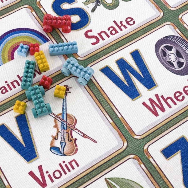 Osric Colorful Alphabet Washable Kids Rug - FCHF CITY