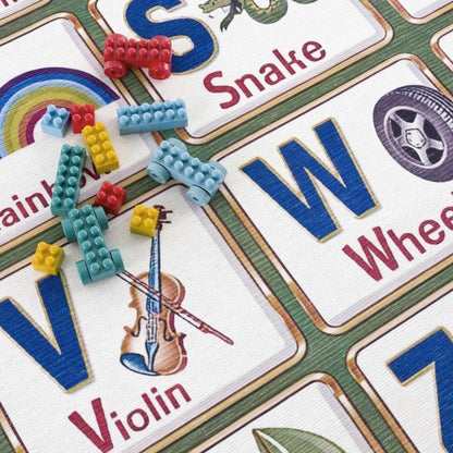 Osric Colorful Alphabet Washable Kids Rug - FCHF CITY