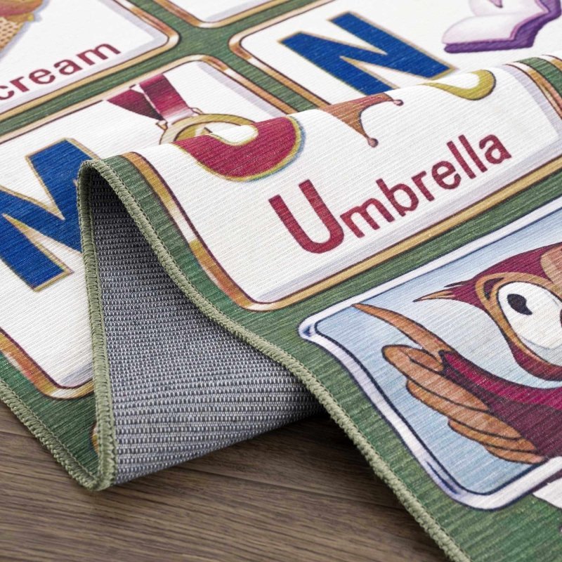 Osric Colorful Alphabet Washable Kids Rug - FCHF CITY