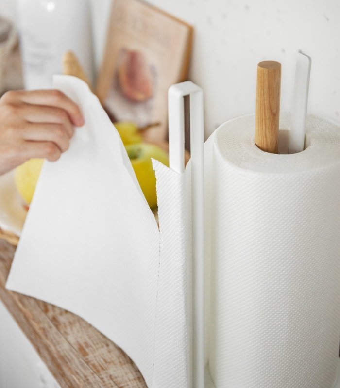 Paper Towel Holder - Steel + Wood - FCHF CITY