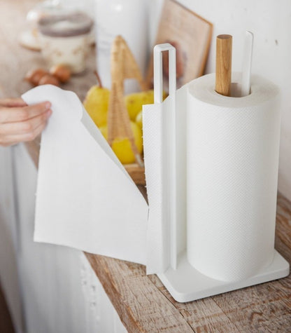 Paper Towel Holder - Steel + Wood - FCHF CITY