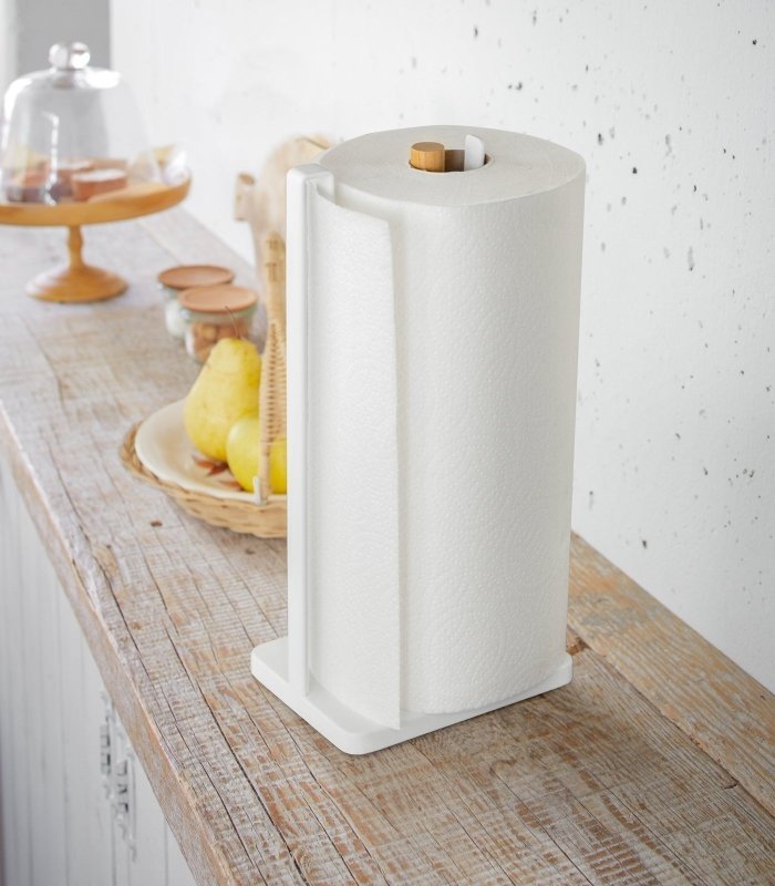 Paper Towel Holder - Steel + Wood - FCHF CITY