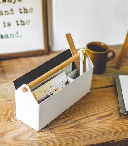 Pen + Desk Organizer - Two Sizes - Steel + Wood - FCHF CITY