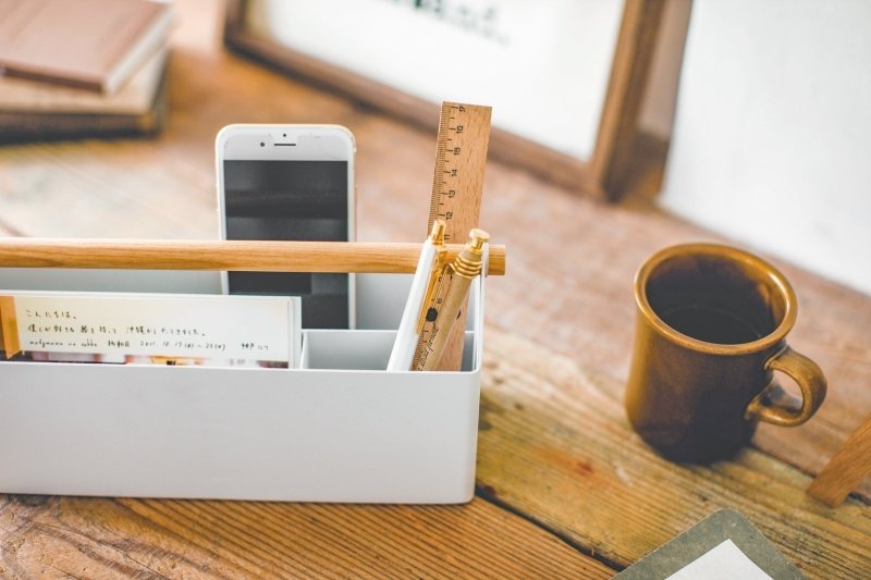 Pen + Desk Organizer - Two Sizes - Steel + Wood - FCHF CITY
