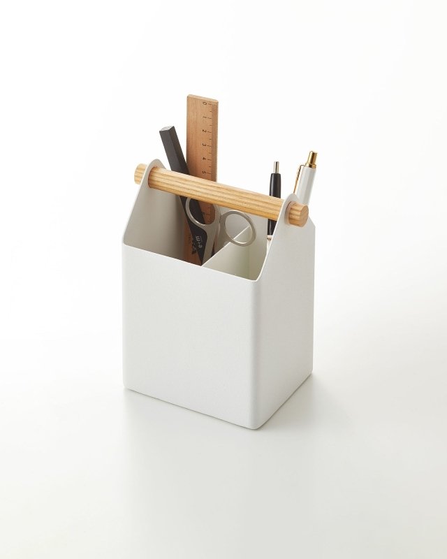 Pen + Desk Organizer - Two Sizes - Steel + Wood - FCHF CITY
