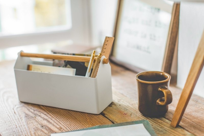 Pen + Desk Organizer - Two Sizes - Steel + Wood - FCHF CITY