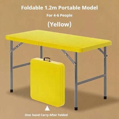 Portable Foldable Dining Table, Heavy‑Duty Height Adjustable Outdoor Table - FCHF CITY