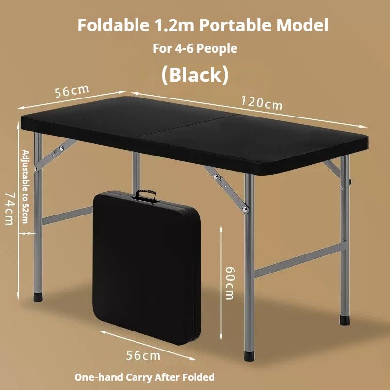 Portable Foldable Dining Table, Heavy‑Duty Height Adjustable Outdoor Table - FCHF CITY